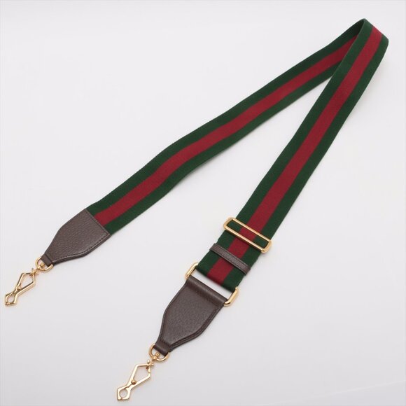 Gucci x Adidas Bamboo Diana Canvas & Leather 2 Way Handbag Beige×Brown 678842 - Picture 7 of 16